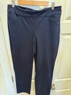 Talbot's Navy Pull-On Straight Leg Pants